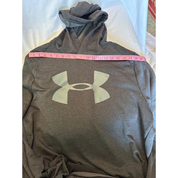 EUC Under Armour Mens Size XL Cold Gear Dark Gray Black Hoodie Warm Unisex Adult - Picture 2 of 7